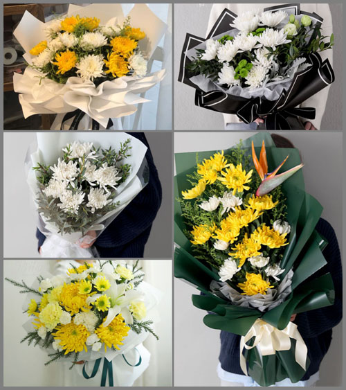 广东梅州市五华县华城镇塔岗村白事花束代送